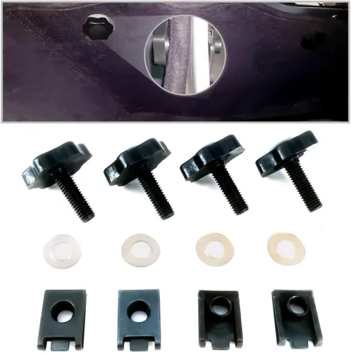 Vista 4 de Americruise - Cerraduras negras para alforjas de motocicleta, tornillos antirrobo para alforja para Harley Touring Street Glide Electra Glide Road