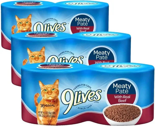Vista 5 de 9Lives Paté de carne húmeda para gatos con carne de res real, 5.5 onzas, paquete de 4
