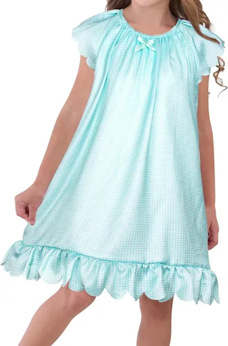 Vista 13 de JESKIDS Camisones de satén para niñas, camisón de seda, ropa de pijama