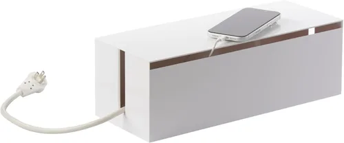Vista 10 de YAMAZAKI Home Cable Box-Outlet Cable Organizador de almacenamiento, protector de cubierta