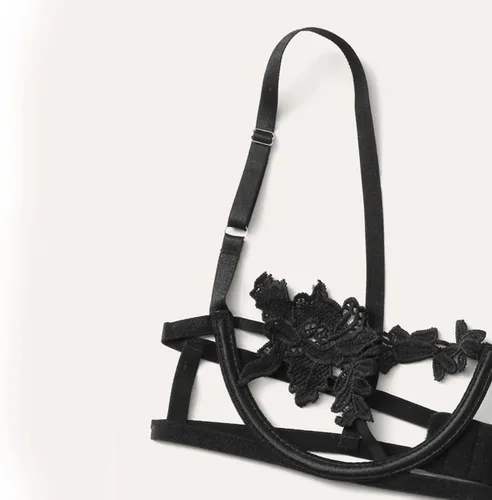 Vista 5 de Bustier - Ropa interior cÃ³moda y atractiva para mujer, ropa interior negra a la moda