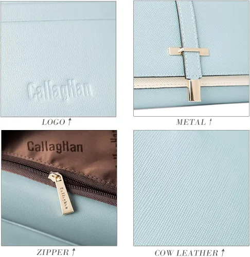 Vista 5 de CLUCI Cartera de cuero para mujer diseño delgado triple tarjetero para tarjetas de crédito Classic