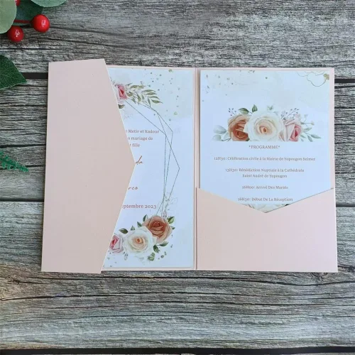 Vista 13 de Tarjeta de invitación negra con bolsillo y sobre para boda, cumpleaños, baby shower, 20 juegos (negro)