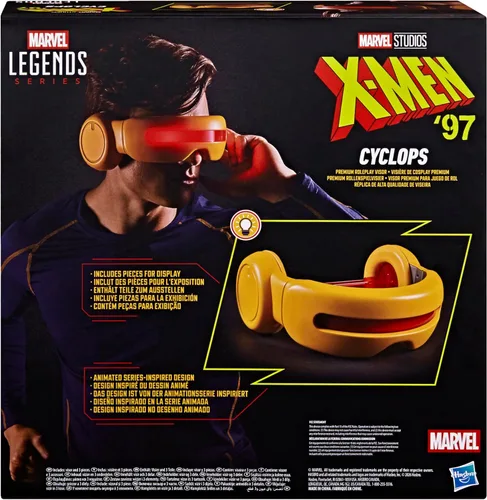 Vista 17 de Marvel Legends Series X-Men '97 Cyclops Premium Roleplay Visera, equipo de animación coleccionables para adultos