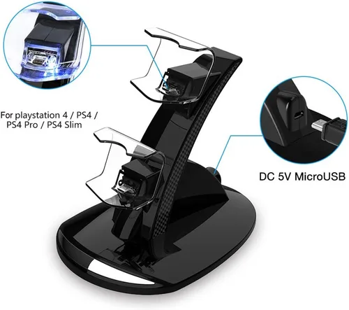 Vista 2 de VSEER Playstation 4PS4PS4 ProPS4 - Cargador para mando de PS4
