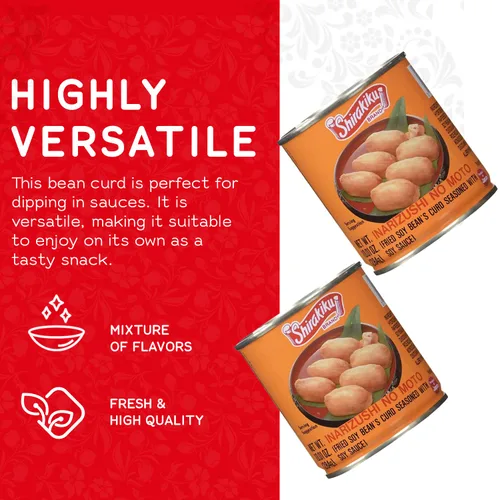 Vista 5 de Shirakiku Inarizushi No Moto - Cuajada de soja frita sazonada japonesa Cuajada de frijoles fritos, aceite vegetal hidrogenado, trigo y soja