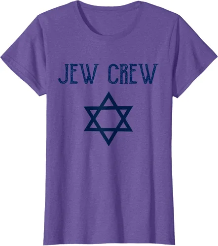 Vista 28 de Camiseta Jew Crew Jewish Star, gris, S