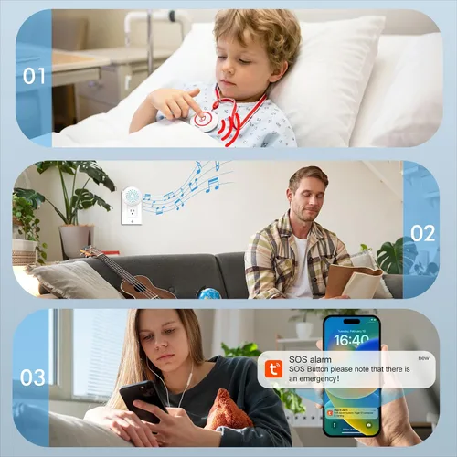 Vista 3 de SINGCALL Tuya WiFi, sistema inalámbrico de localización para cuidadores, 1