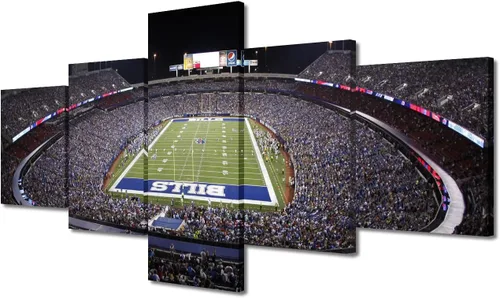 Vista 63 de TUMOVO Allegiant Stadium Arte de Lienzo para Pared de Sala de Estar Equipo de Fútbol Americano Pintura Moderna Nevada Las Vegas Cuadro Deportivo