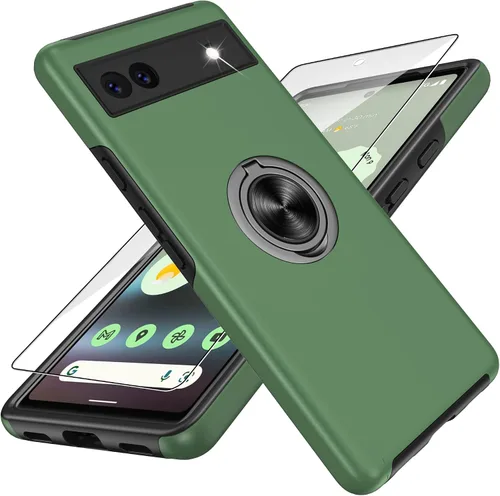 Vista 11 de Gritup Funda para Pixel 6A, funda para Google Pixel 6A con protector de pantalla HD, a prueba de golpes, funda para teléfono Google Pixel 6A