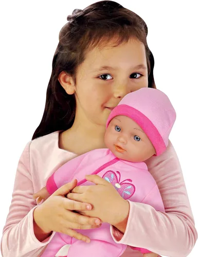 Vista 4 de Lissi - Muñeca de bebé parlante de 11 pulgadas, juguete de cuerpo suave con 6 sonidos en traje rosa