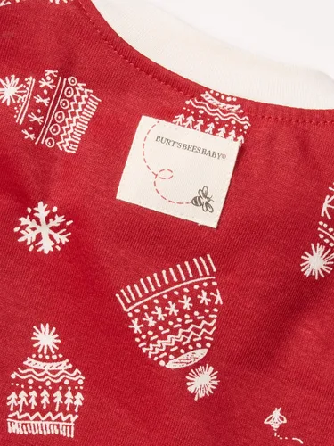 Vista 3 de Burts Bees Baby Pijamas navideños de algodón orgánico a juego para toda la familia