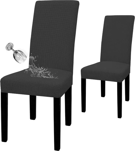 Vista 54 de Easy-Going - Juego de 2 fundas para sillas de comedor 100% impermeables, de tela Jacquard elástica, fundas protectoras removibles y lavables