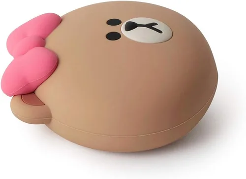 Vista 4 de Line Friends CHOCO - Bolso pequeño de silicona para monedero, color beige