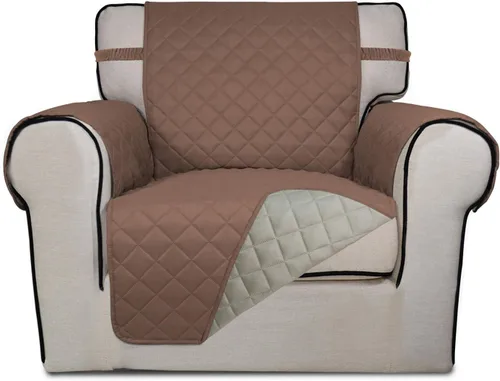 Vista 55 de PureFit - Funda de sofá acolchada reversible, protector de muebles impermeable, funda de sofá lavable con espuma antideslizante y correas elásticas