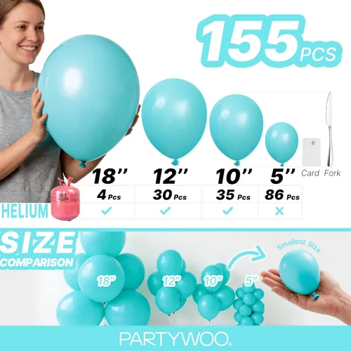 Vista 207 de PartyWoo 50 globos de látex color piel albaricoque, globos de helio boho de Albaricoque-f05