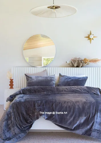 Vista 4 de Sophia-Art - Juego de 3 piezas de ropa de cama de terciopelo de rayón ultra lujo, funda de edredón boho de un solo color, funda de colcha