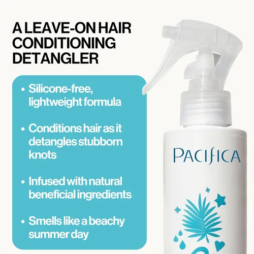 Vista 17 de Pacifica Beauty, elixir desenredante de leche de coco, aerosol desenredante, acondicionador sin dejar en acondicionador, coco, vitamina B