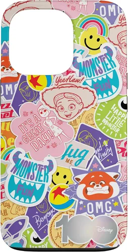 Vista 10 de Funda para iPhone 16 Disney 100 Pixar Happy Faces and Happy Stickers D100