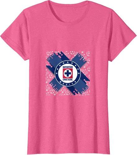 Vista 39 de Camiseta con logotipo de CAZ, Azul / Patchwork, S