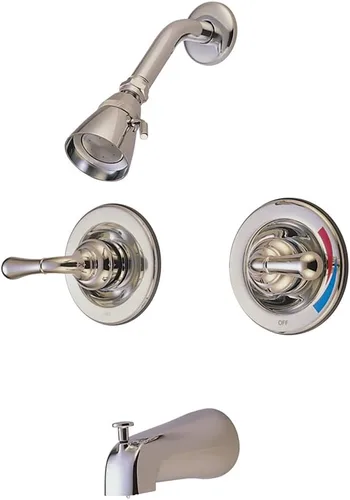 Vista 4 de Kingston Brass KB672 Magellan - Grifo para bañera y ducha, alcance de boquilla de 5 pulgadas