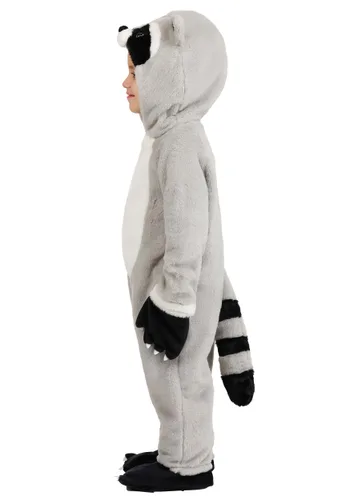 Vista 3 de Disfraz de Mapache Travieso para Niños Pequeños Multicolor
