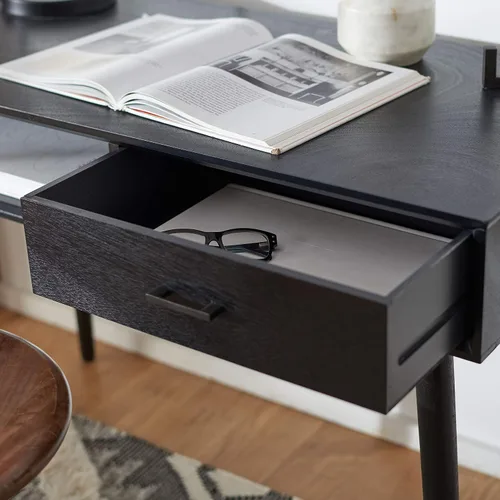 Vista 4 de Safavieh Home Collection - Escritorio Remy negro con 1 cajón, 0