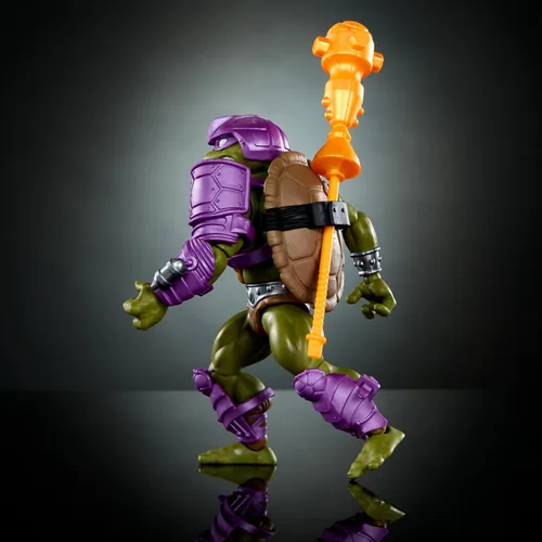 Vista 6 de Mattel Masters of the Universe Origins Turtles of Grayskull figura de acción y accesorios, Donatello juguete coleccionable con 16 articulaciones