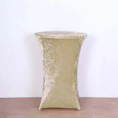 Vista 2 de Efavormart - Funda para mesa de cóctel, color beige