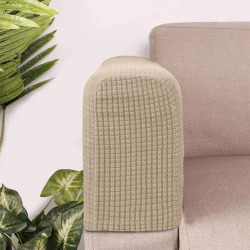 Vista 3 de SEWACC Protectores universales para reposabrazos de silla, funda elástica para reposabrazos de sofá, protector elástico para sofá reclinable, sofá