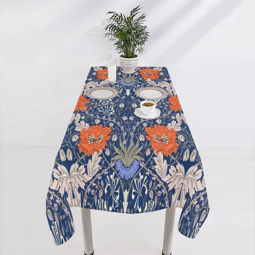 Vista 125 de Mantel Floral Retro de Pájaros, Diseño Original Bohemio William Morris Estampado Cubierta de Mesa para Hogar Picnic Fiesta Comedor Cocina William