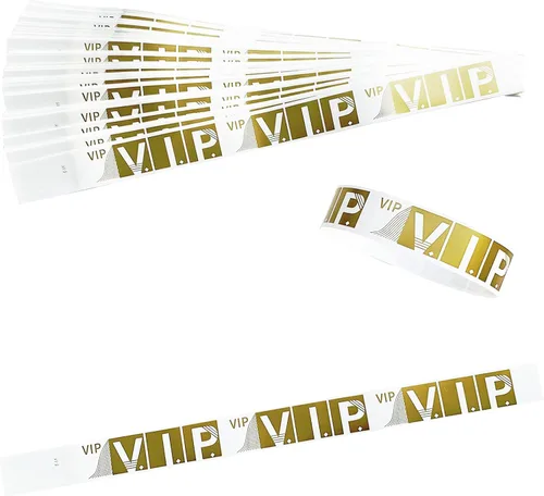 Vista 9 de Lopau Pulseras de papel para eventos, pulseras de fiesta para eventos, bandas de papel impermeables para fiestas, conciertos, deportes, ferias, Azul