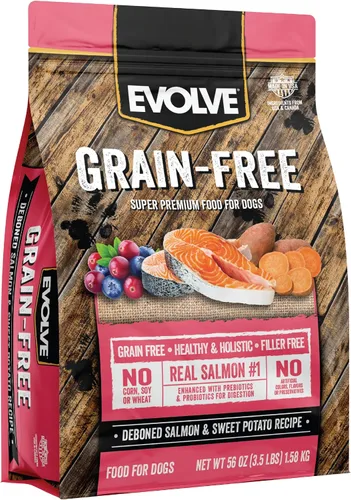 Vista 17 de Evolve Alimento seco para perros con receta de pollo deshuesado sin granos, batata y bayas, 4 libras.