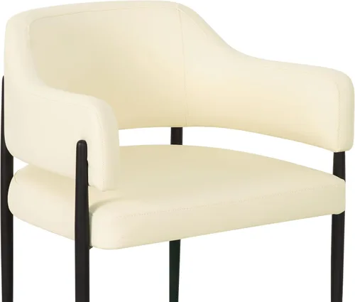 Vista 5 de Tov Furniture Sezanne Silla de comedor (crema, cuero vegano)