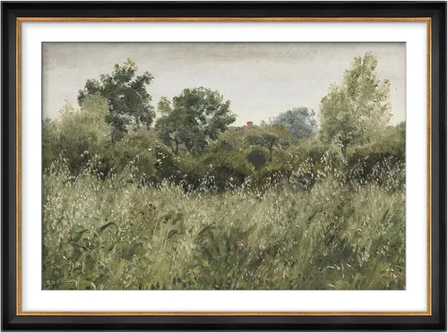 Vista 233 de MUDECOR Lienzo enmarcado prémium para pared, pinos nevados en bosque de invierno, ilustraciones modernas, arte contemporáneo, escénico, divertido