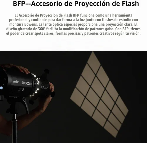 Vista 2 de Godox Accesorio de proyección de flash BFP para Bowens Mount Flash Speedlite