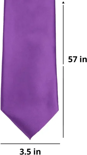 Vista 290 de tiemart Corbata de color sólido para hombre Longitud estándar