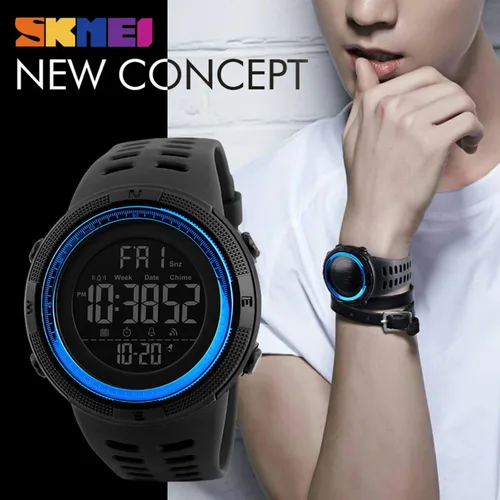Vista 5 de Relojes digitales para hombre multifunción alarma cronómetro LED deportes relojes al aire libre militar impermeable reloj