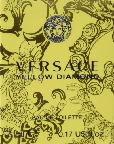 Vista 2 de Versace Yellow Diamond Eau de Toilette en espray para mujer, 0.17 onzas líquidas (miniatura)