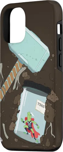 Vista 2 de iPhone 14 Marvel Loki Frog of Thunder con funda Mjolnir Hammer