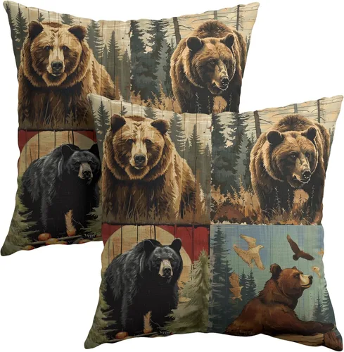 Vista 26 de Fundas de almohada tribales marrones - Juego de 2 fundas de almohada étnicas 40x40 cm azteca geométrica para decoración de sofá, cama, hogar