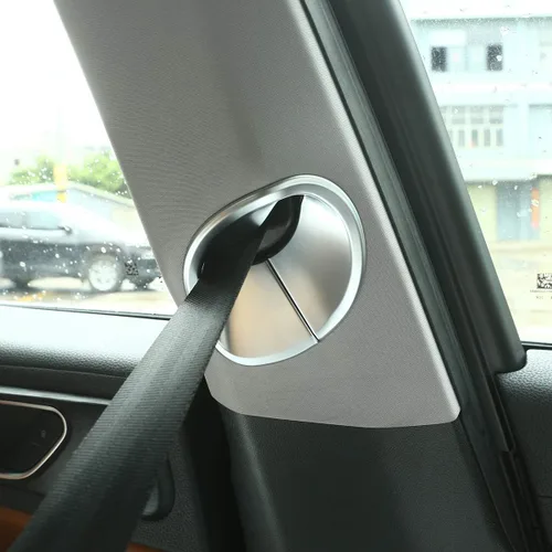 Vista 9 de ABS coche interior cinturón de seguridad delantero cinturón de seguridad cubierta ajuste adhesivo para Alfa Romeo Giulia 2017 2018 2019 Auto Fibra