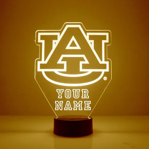 Vista 12 de Custom Auburn University (AU) Tigers Football Helmet LED Sign Night Light Lamp with Remote, Personalized Name, Text, Officially Licensed from the