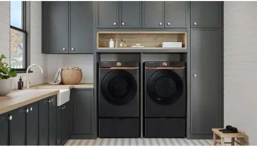 Vista 6 de Samsung DVE50BG8300V Secadora Eléctrica Inteligente de 7.4 Pies Cúbicos con Steam Sanitize+ y Sensor Dry – Negro Cepillado