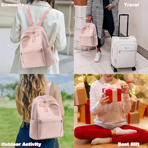 Vista 7 de BTOOP Mini mochila para mujeres y niñas, resistente al agua, mochila pequeña, bolsa de hombro para mujeres, adultos, niños, escuela, viajes