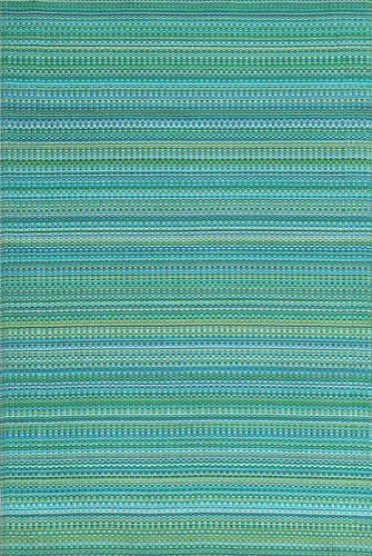 Vista 10 de Mad Mats® Alfombra geométrica para exteriores, tapete de plástico reversible (4 x 6 pies, tejido de cesta, piedra blanca)