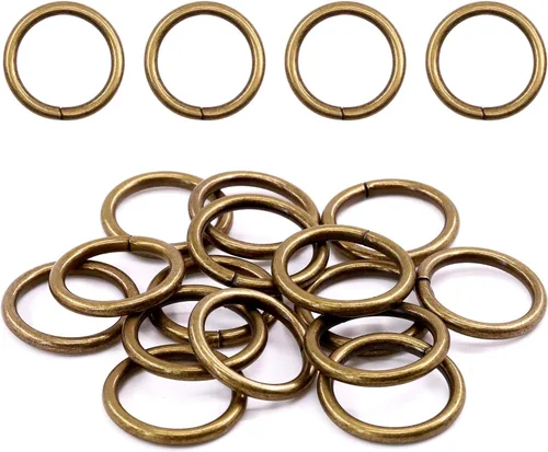 Vista 17 de Swpeet 60 anillos de metal multiusos de bronce resistentes de 3/2 pulgadas a 1.496 in para bolsas de hardware, anillos de mano, accesorios