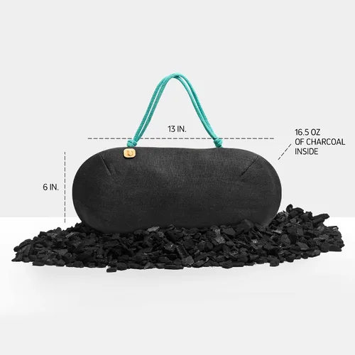 Vista 3 de PURGGO Ambientador para automóvil, dura más de 365 días, sin productos químicos, 100% carbón de bambú activado, sin desodorizante, eliminador