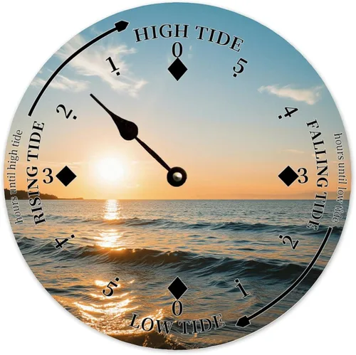 Vista 9 de Tide Clocks for East Coast Beach Ocean Beach Clock Time Coastal