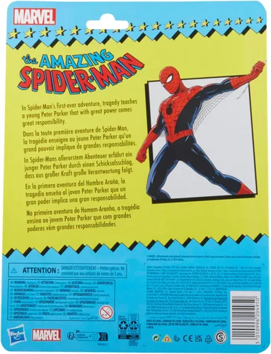 Vista 14 de Marvel Legends Series The Amazing Spider-Man, Marvel Comics Retro Coleccionables Figuras de acción de 6 pulgadas, juguetes para edades de 4 años